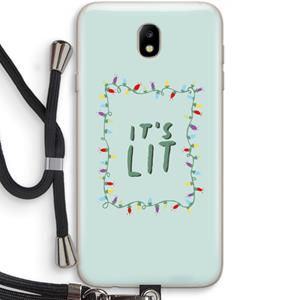 CaseCompany It's Lit: Samsung Galaxy J7 (2017) Transparant Hoesje met koord