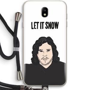 CaseCompany Let It Snow: Samsung Galaxy J7 (2017) Transparant Hoesje met koord