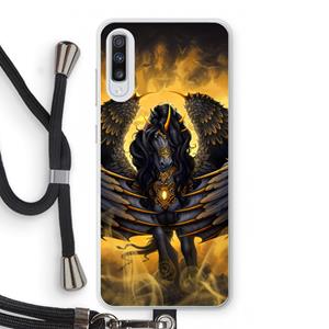 CaseCompany Pegasus: Samsung Galaxy A70 Transparant Hoesje met koord