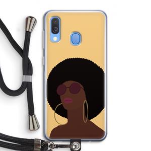 CaseCompany Golden hour: Samsung Galaxy A40 Transparant Hoesje met koord