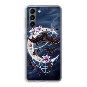 CaseCompany Vleermuizen Maan: Samsung Galaxy S21 Transparant Hoesje