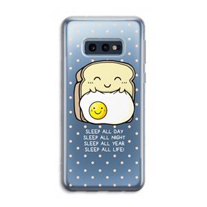CaseCompany Sleep All Day: Samsung Galaxy S10e Transparant Hoesje