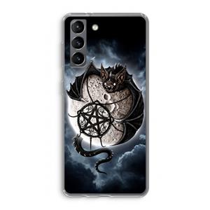 CaseCompany Volle maan: Samsung Galaxy S21 Transparant Hoesje