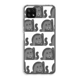 CaseCompany Cats: Samsung Galaxy A22 5G Transparant Hoesje
