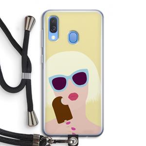 CaseCompany Ice cream: Samsung Galaxy A40 Transparant Hoesje met koord