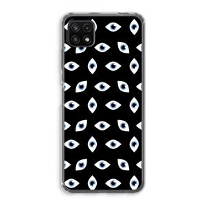 CaseCompany Eyes pattern: Samsung Galaxy A22 5G Transparant Hoesje