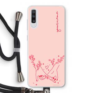 CaseCompany Best Friends: Samsung Galaxy A70 Transparant Hoesje met koord