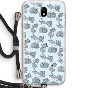 CaseCompany Poezen: Samsung Galaxy J7 (2017) Transparant Hoesje met koord