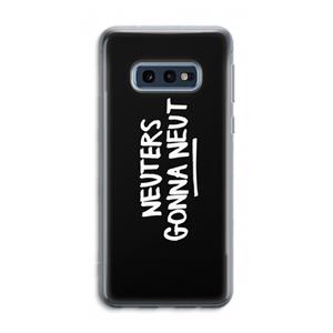 CaseCompany Neuters (zwart): Samsung Galaxy S10e Transparant Hoesje