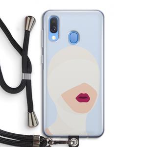 CaseCompany Incognito: Samsung Galaxy A40 Transparant Hoesje met koord