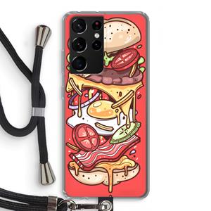 CaseCompany Diet Coke Please: Samsung Galaxy S21 Ultra Transparant Hoesje met koord