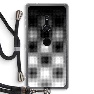 CaseCompany Musketon Halftone: Sony Xperia XZ2 Transparant Hoesje met koord