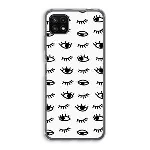CaseCompany Eye pattern #2: Samsung Galaxy A22 5G Transparant Hoesje