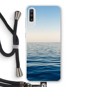 CaseCompany Water horizon: Samsung Galaxy A70 Transparant Hoesje met koord
