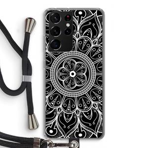 CaseCompany Roses Are Red: Samsung Galaxy S21 Ultra Transparant Hoesje met koord