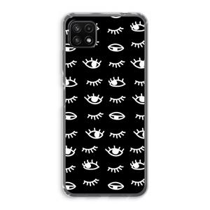 CaseCompany Eye pattern #3: Samsung Galaxy A22 5G Transparant Hoesje