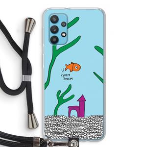 CaseCompany Aquarium: Samsung Galaxy A32 4G Transparant Hoesje met koord