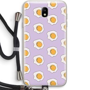 CaseCompany Bacon to my eggs #1: Samsung Galaxy J7 (2017) Transparant Hoesje met koord