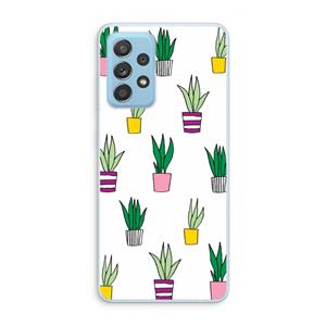 CaseCompany Sanseveria: Samsung Galaxy A73 Transparant Hoesje