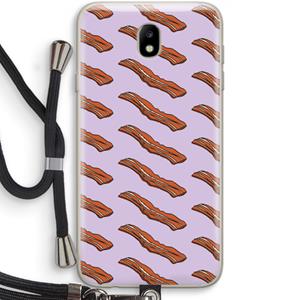 CaseCompany Bacon to my eggs #2: Samsung Galaxy J7 (2017) Transparant Hoesje met koord