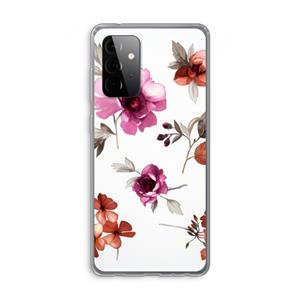 CaseCompany Geschilderde bloemen: Samsung Galaxy A72 Transparant Hoesje