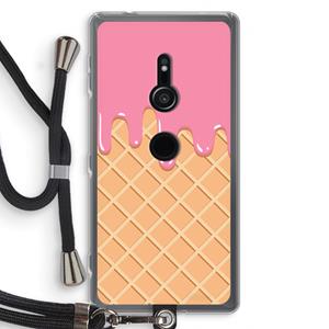 CaseCompany Ice cream: Sony Xperia XZ2 Transparant Hoesje met koord