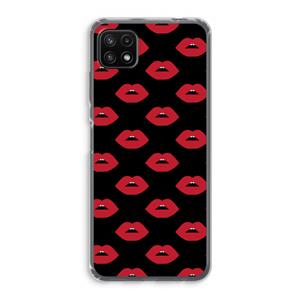 CaseCompany Lips: Samsung Galaxy A22 5G Transparant Hoesje