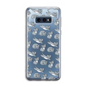 CaseCompany Poezen: Samsung Galaxy S10e Transparant Hoesje