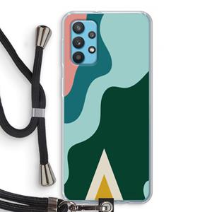 CaseCompany Noor B: Samsung Galaxy A32 4G Transparant Hoesje met koord