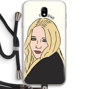 CaseCompany Mary Kate: Samsung Galaxy J7 (2017) Transparant Hoesje met koord