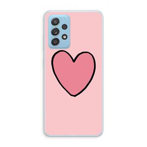 CaseCompany Hartje: Samsung Galaxy A73 Transparant Hoesje