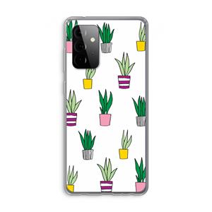 CaseCompany Sanseveria: Samsung Galaxy A72 Transparant Hoesje