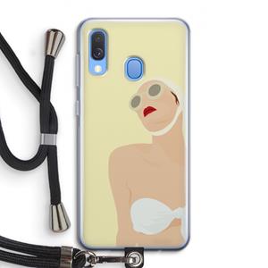 CaseCompany Summer: Samsung Galaxy A40 Transparant Hoesje met koord