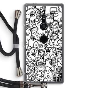 CaseCompany Vexx City #2: Sony Xperia XZ2 Transparant Hoesje met koord