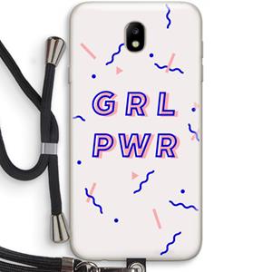 CaseCompany GRL PWR: Samsung Galaxy J7 (2017) Transparant Hoesje met koord