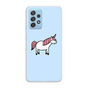 CaseCompany Eenhoorn: Samsung Galaxy A73 Transparant Hoesje