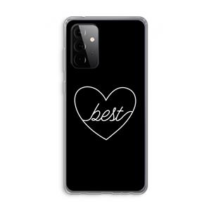 CaseCompany Best heart black: Samsung Galaxy A72 Transparant Hoesje