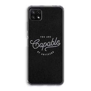 CaseCompany Capable: Samsung Galaxy A22 5G Transparant Hoesje