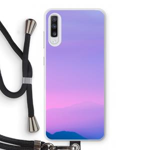 CaseCompany Sunset pastel: Samsung Galaxy A70 Transparant Hoesje met koord