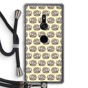 CaseCompany Slapende poes: Sony Xperia XZ2 Transparant Hoesje met koord