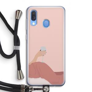 CaseCompany Wine: Samsung Galaxy A40 Transparant Hoesje met koord