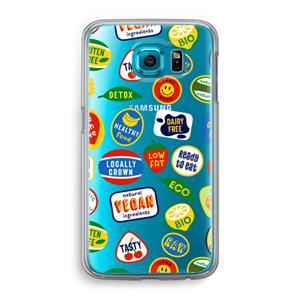 CaseCompany Fruitsticker: Samsung Galaxy S6 Transparant Hoesje