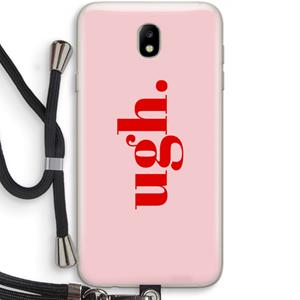CaseCompany Ugh: Samsung Galaxy J7 (2017) Transparant Hoesje met koord