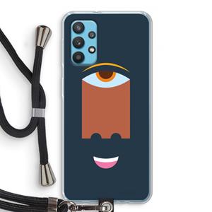 CaseCompany Mono M: Samsung Galaxy A32 4G Transparant Hoesje met koord