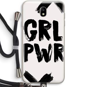 CaseCompany Girl Power #2: Samsung Galaxy J7 (2017) Transparant Hoesje met koord