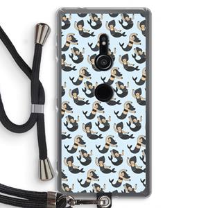 CaseCompany Zeemeermin: Sony Xperia XZ2 Transparant Hoesje met koord