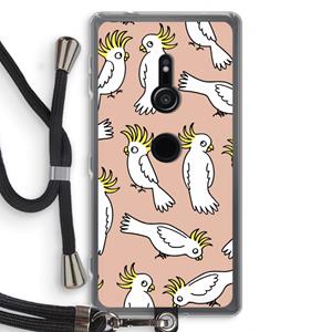 CaseCompany Papegaai: Sony Xperia XZ2 Transparant Hoesje met koord
