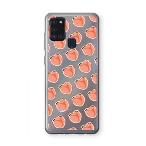 CaseCompany Just peachy: Samsung Galaxy A21s Transparant Hoesje