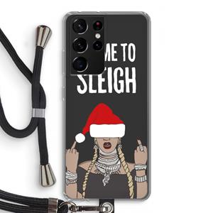 CaseCompany Came To Sleigh: Samsung Galaxy S21 Ultra Transparant Hoesje met koord