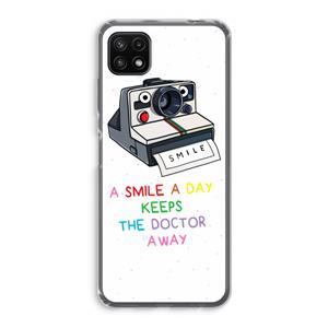 CaseCompany Smile: Samsung Galaxy A22 5G Transparant Hoesje